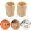 2pcs Pine madeira hexagonal lápis suporte mesa organizador 8