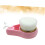 2pcs Manual Face Cleansing Facial Cleaning Tools Pink Handle 2