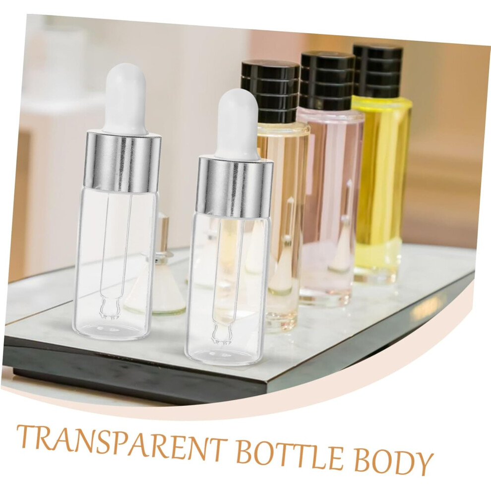 Hkhbjs 2Pcs 10Ml Glass Dropper Bottles Essential Oil Dropper Makeup Bottles Portable Refillable Cosmetic Containers