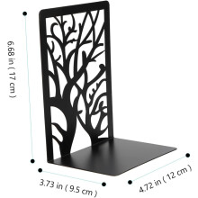 2 stk. metallbokstativer kreative elegante mønsterdesign jernlesestativer