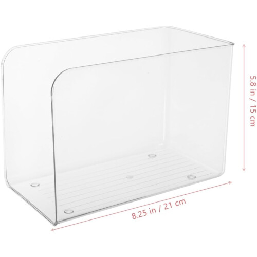 2pcs Acrylic Bookends Book Holder for Shelves Multi-Function File Organizer Magazine Files Desktop 1