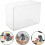 2pcs Acrylic Bookends Book Holder for Shelves Multi-Function File Organizer Magazine Files Desktop 3