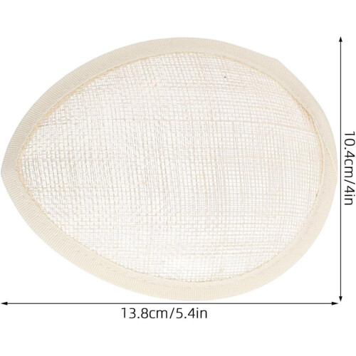 2 pezzi Base per cappello da donna in rete di lino a goccia, materiale Sinamay per cappelli e fascinator 1