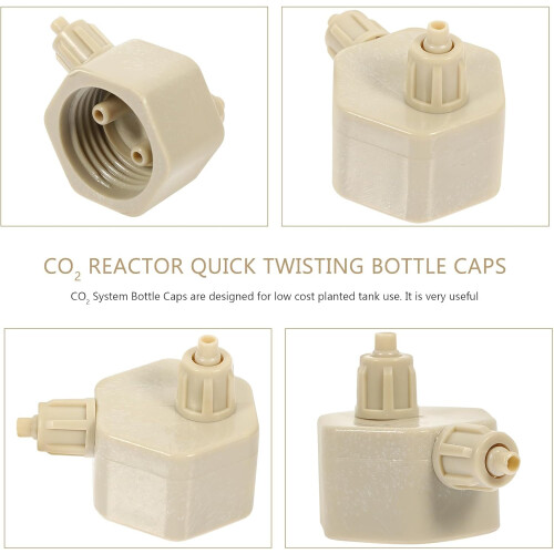 2pcs Co2 Reactor Bottle Caps Co2 System Bottle Caps Abs Material Practical 2