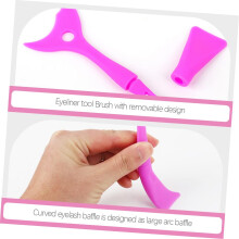 Lot de 4 applicateurs de mascara en silicone, protège-cils et pochoirs pour eyeliner, outils de maquillage en silicone pour femmes