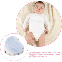 2pcs Cotton Romper Extensions Boy Girl Bodysuit Snap Extenders for Jumpsuits Boy Girl Wear