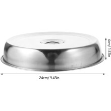 2 Stück Edelstahl-Lebensmittelschutzdeckel, Steakdeckel, abgerundete Form, schlichtes Design
