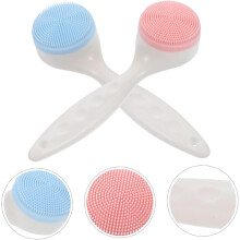 Gesichtsmassagebürste, Silikon-Reinigungspad, sanftes Gesichtswaschset, zufällige Farbe