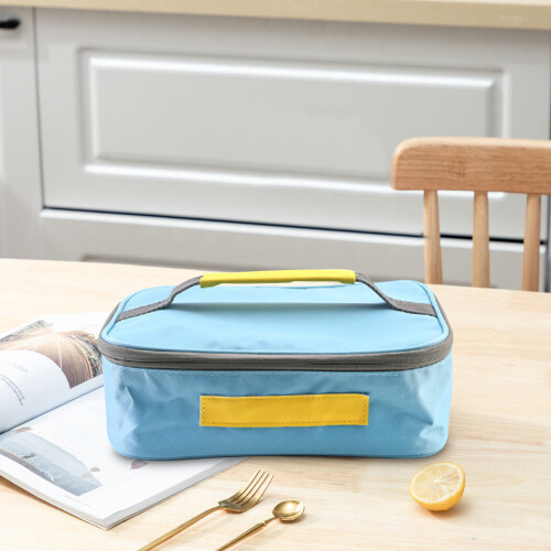 Hellblaue isolierte Mini-Lunchbox, 26 x 19 x 8 cm