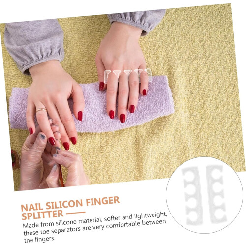 2 separatori per dita dei piedi per pedicure e nail art, morbidi e comodi, riutilizzabili. 1