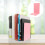 2Pcs Pink Plastic Bookends Decorative Book Organizer Multifunctional Book Holders 5