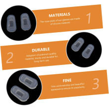 15 pares de almohadillas nasales de silicona de repuesto para gafas, soporte para el puente nasal