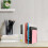 2Pcs Pink Plastic Bookends Decorative Book Organizer Multifunctional Book Holders 7