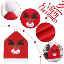 Christmas chair covers snowman reindeer design 1 piece