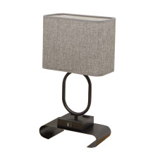 Lampe de chevet en métal avec prises USB-A/C et 2 prises secteur