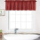 Waffle Weave Curtain Valance 60 x 15 inches White One Panel 1