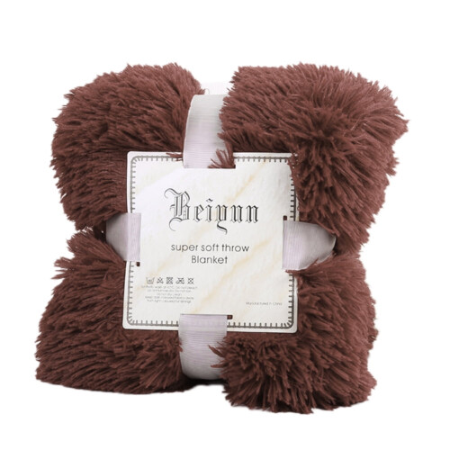 Faux Fur Throw Blanket 80 x 120 cm