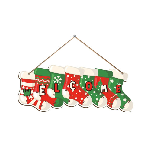 Weihnachts-Türhänger, rot, ABS-Kunststoff, 1 Stück