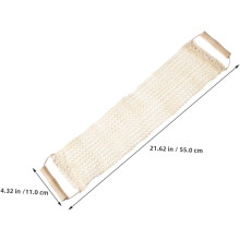 Rückenschrubber aus natürlichem Sisal, 2 Stück mit Holzgriffen, Peeling-Duschwaschlappen