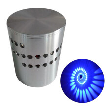 Špirálová LED nástenná lampa strieborná hliníková 3W