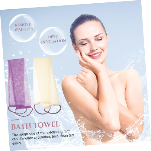 2 Stück Peeling-Badetücher aus Polyester 2