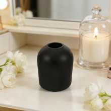 2 barattoli diffusori di aromi neri da 300 ml in vetro spesso, decorativi e vuoti.