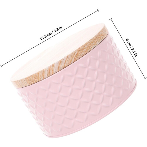 2pcs Pink round Iron Candy Box Set, Multifunctional Dessert Storage Containers for Cake 1