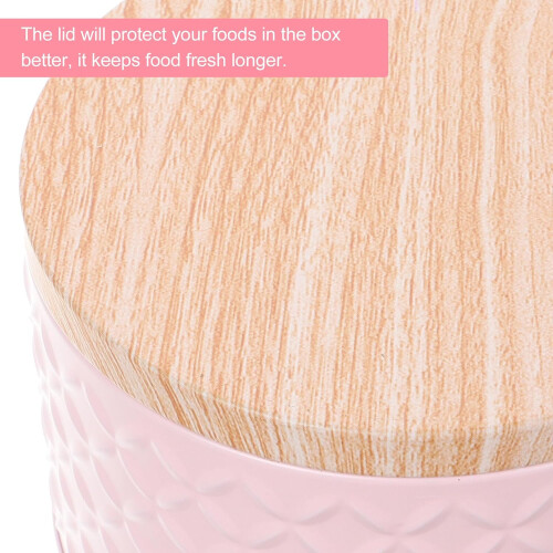 2pcs Pink round Iron Candy Box Set, Multifunctional Dessert Storage Containers for Cake 2