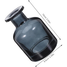 2 unidades de botella difusora de aroma de vidrio cilíndrica con varillas, recipiente decorativo vacío.
