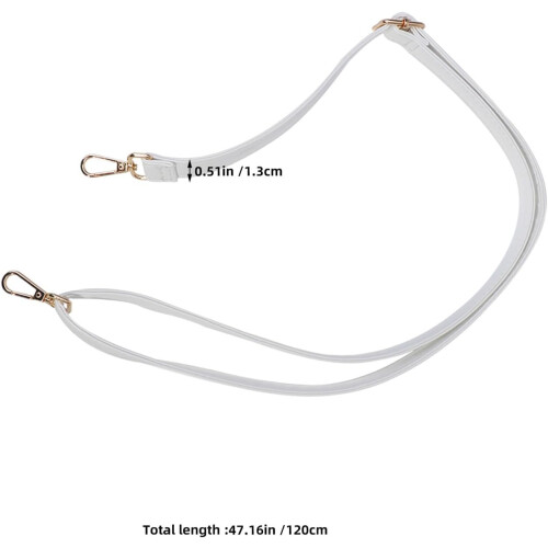 2pcs Adjustable PU Leather Crossbody Shoulder Straps with Light Gold Hardware 1