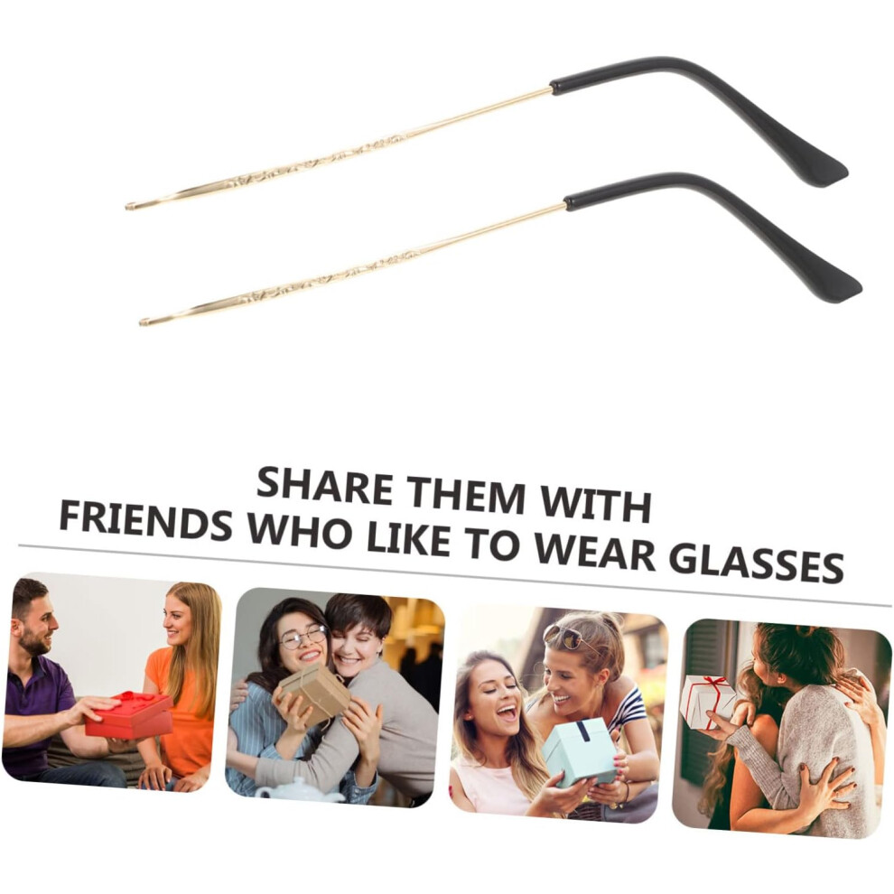 Hkhbjs 2 Pairs Metal Eyeglasses Replacement Temples Universal Glasses Arms Eyeglasses Repair Kit