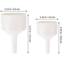 2 ks keramických Buchnerových filtračných lievikov na laboratórne použitie, bielych porcelánových vedeckých plniacich lievikov
