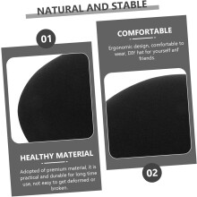 Girl Hat Fascinator Bases 2pcs Black Mini Top Hat Diy Materials Home Craft Supplies for Hair Clips Headwear Accessories