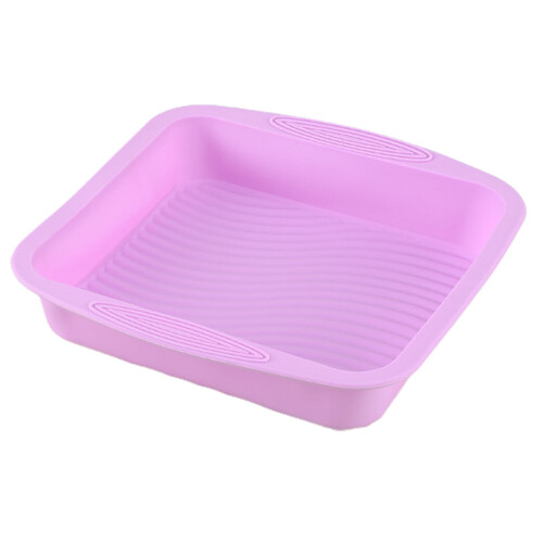 Square Silicone Cake Pan Non-Stick Heat-Resistant 1