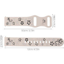 2 Stück Silikon-Uhrenarmbänder, Ersatzarmbänder mit floralem Gravurdesign, weiches und flexibles Armband