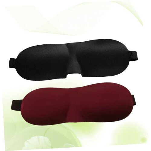 2pcs Contoured Eye Mask Adjustable Lightweight Sleep Masks 1