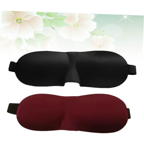 2pcs Contoured Eye Mask Adjustable Lightweight Sleep Masks 2