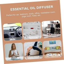 3-teiliger Diffusor aus Holz für ätherische Öle, natürlicher Aromadiffusor, sichere Parfümierung für Zuhause, Büro und Entspannung