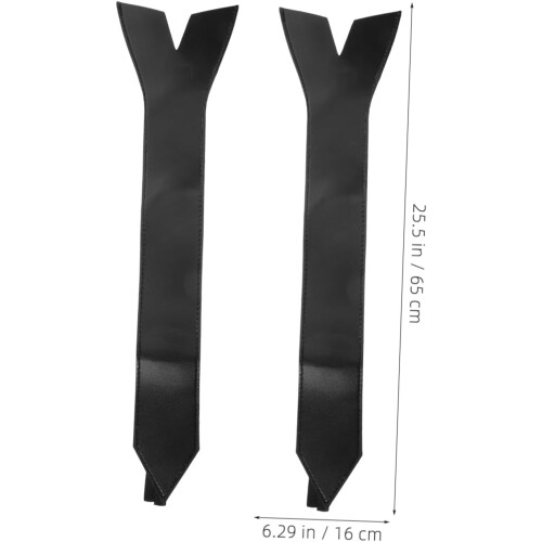 2pcs Leather Sheath Back Bag for Swords Protective Storage Bag Adjustable Shoulder Strap 1