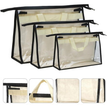 3-teiliges Set mit Staubbeuteln für Handtaschen inklusive PVC-Aufhängehüllen, Schwarz, Klein, Mittel, Groß, Schutzhülle