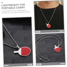 2er-Set Tischtennisschläger-Halsketten, modische Sportanhänger-Halsketten für Damen, Tischtennis-Charm-Halsketten