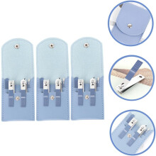 Juego de 3 cortaúñas para hombre, kit de manicura profesional, cortaúñas de viaje para el cuidado personal en casa.