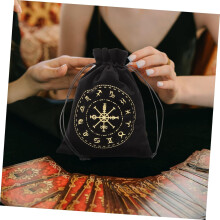 bolsas con cordón para organizar cartas de tarot, estuche con material texturizado y resistente a la pelusa.