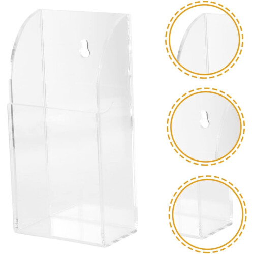 2pcs Remote Control Box Holder Mount Acrylic Wall Mount Organizer Storage Remote Holder 2