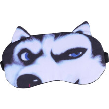 3er-Pack bequeme Schlaf-Augenmasken in 3D-Husky-Form mit Eis-Effekt, lichtundurchlässig, ideal als Einschlafhilfe auf Reisen.