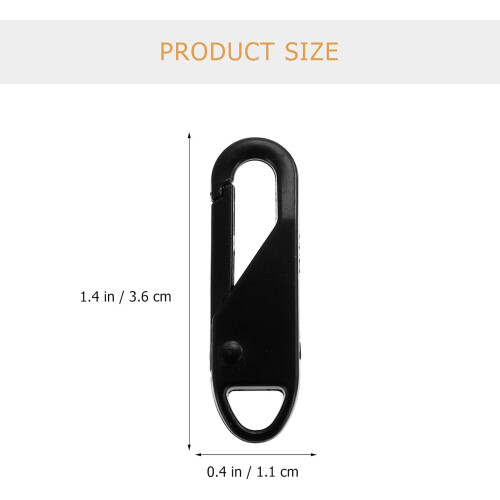 20pcs Black Replaceable Zipper Pulls Removable Zipper Sliders Household Clothes and Bag 2