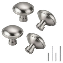 Bouton d'armoire en alliage de Zinc, 4 pièces, poignée de-Chrome