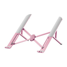 Support métallique pliable ergonomique pour ordinateur-Rose