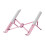 Support métallique pliable ergonomique pour ordinateur-Rose 1