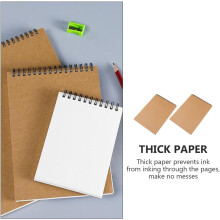 2Pcs Blank Sketch Book Pads Spiral Bound Drawing Pads Portable Student Sketchbooks